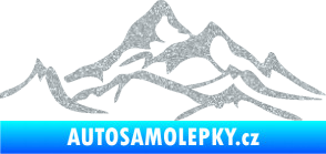 Samolepka Krajina hory 017 levá Ultra Metalic stříbrná metalíza