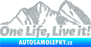 Samolepka Krajina hory 029 levá Ultra Metalic stříbrná metalíza