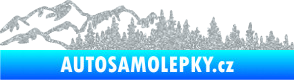 Samolepka Krajina hory 030 levá Ultra Metalic stříbrná metalíza
