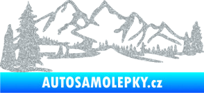 Samolepka Krajina hory 038 levá Ultra Metalic stříbrná metalíza