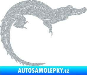Samolepka Krokodýl 001 pravá Ultra Metalic stříbrná metalíza