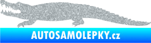 Samolepka Krokodýl 002 levá Ultra Metalic stříbrná metalíza