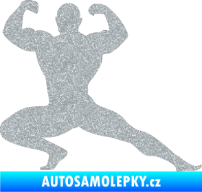 Samolepka Kulturista 015 pravá Ultra Metalic stříbrná metalíza