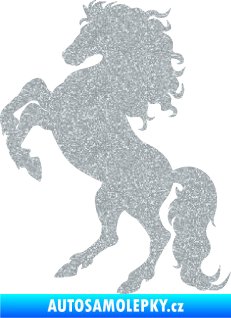 Samolepka Kůň 038 levá Ultra Metalic stříbrná metalíza