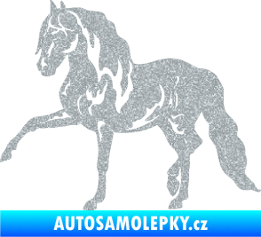 Samolepka Kůň 039 levá Ultra Metalic stříbrná metalíza