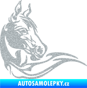 Samolepka Kůň 085 pravá Ultra Metalic stříbrná metalíza