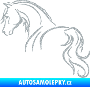 Samolepka Kůň 104 levá Ultra Metalic stříbrná metalíza