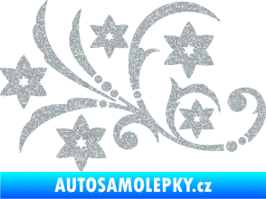 Samolepka Květina dekor 041 levá Ultra Metalic stříbrná metalíza