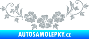 Samolepka Květina dekor 045 pravá ibišky Ultra Metalic stříbrná metalíza