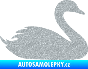 Samolepka Labuť 001 pravá Ultra Metalic stříbrná metalíza
