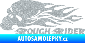 Samolepka Lebka 051 levá rough rider Ultra Metalic stříbrná metalíza