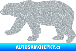 Samolepka Lední medvěd 002 levá Ultra Metalic stříbrná metalíza