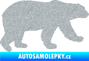 Samolepka Lední medvěd 002 pravá Ultra Metalic stříbrná metalíza