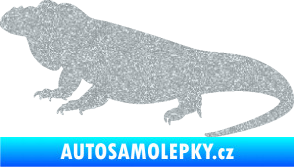 Samolepka Leguán 001 levá Ultra Metalic stříbrná metalíza