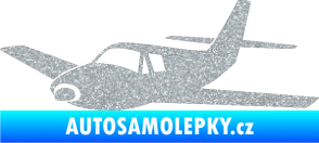 Samolepka Letadlo 001 levá Ultra Metalic stříbrná metalíza