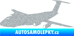 Samolepka Letadlo 008 levá Ultra Metalic stříbrná metalíza