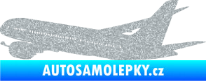 Samolepka Letadlo 009 levá Ultra Metalic stříbrná metalíza