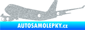Samolepka Letadlo 012 levá Ultra Metalic stříbrná metalíza