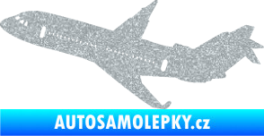 Samolepka Letadlo 013 levá Ultra Metalic stříbrná metalíza