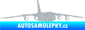 Samolepka Letadlo 015 pravá Ultra Metalic stříbrná metalíza