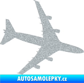 Samolepka letadlo 023 pravá Jumbo Jet Ultra Metalic stříbrná metalíza