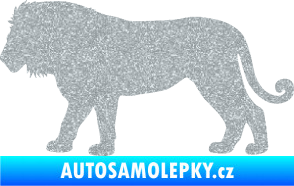 Samolepka Lev 001 levá Ultra Metalic stříbrná metalíza