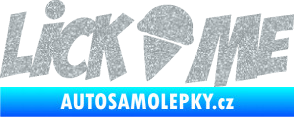 Samolepka Lick me nápis Ultra Metalic stříbrná metalíza