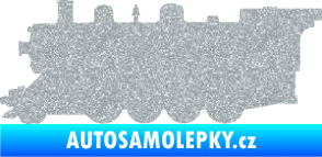 Samolepka Lokomotiva 002 levá Ultra Metalic stříbrná metalíza