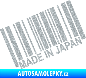 Samolepka Made in Japan 003 čárový kód Ultra Metalic stříbrná metalíza
