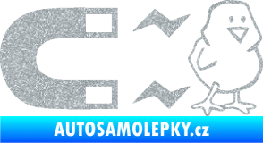 Samolepka Magnet na ptáky pravá Ultra Metalic stříbrná metalíza