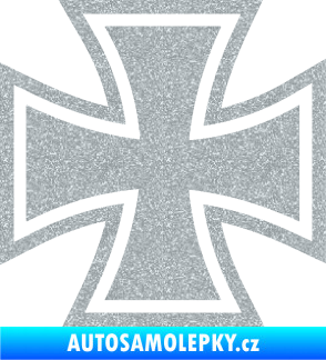 Samolepka Maltézský kříž 001 Ultra Metalic stříbrná metalíza