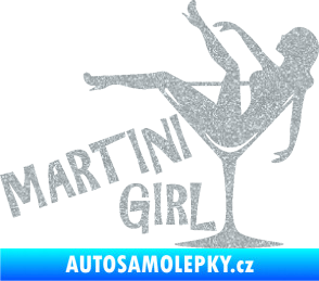 Samolepka Martini girl Ultra Metalic stříbrná metalíza