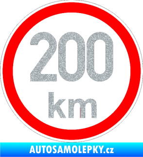 Samolepka Maximální rychlost 200km - nejvyšší konstrukční rychlost Ultra Metalic stříbrná metalíza