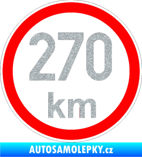 Samolepka Maximální rychlost 270km - nejvyšší konstrukční rychlost Ultra Metalic stříbrná metalíza