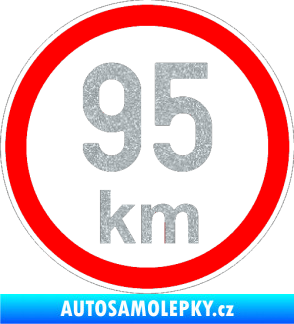 Samolepka Maximální rychlost 95km - nejvyšší konstrukční rychlost Ultra Metalic stříbrná metalíza