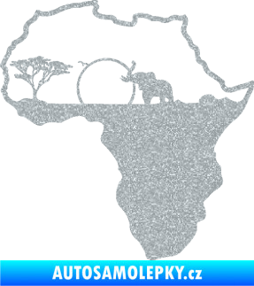 Samolepka Motiv Afrika 002 slon Ultra Metalic stříbrná metalíza