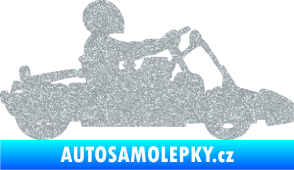 Samolepka Motokára 001 pravá Ultra Metalic stříbrná metalíza