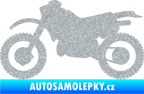 Samolepka Motorka 003 levá Ultra Metalic stříbrná metalíza
