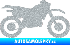 Samolepka Motorka 003 pravá Ultra Metalic stříbrná metalíza