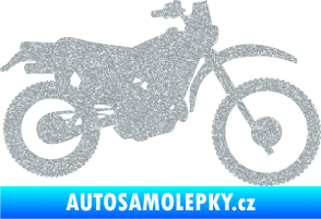 Samolepka Motorka 046 pravá Ultra Metalic stříbrná metalíza