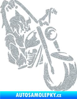 Samolepka Motorkář 015 pravá harley Ultra Metalic stříbrná metalíza