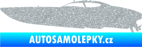 Samolepka Motorový člun 002 levá Ultra Metalic stříbrná metalíza