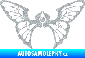 Samolepka Motýl 001 levá Ultra Metalic stříbrná metalíza