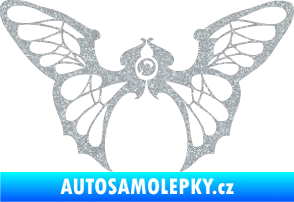 Samolepka Motýl 001 pravá Ultra Metalic stříbrná metalíza