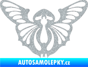 Samolepka Motýl 002 pravá Ultra Metalic stříbrná metalíza