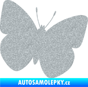 Samolepka Motýl 011 pravá Ultra Metalic stříbrná metalíza