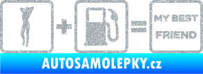 Samolepka My best friend  Ultra Metalic stříbrná metalíza