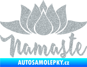 Samolepka Namaste 001 lotosový květ Ultra Metalic stříbrná metalíza