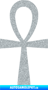 Samolepka Nilský kříž Ankh Ultra Metalic stříbrná metalíza