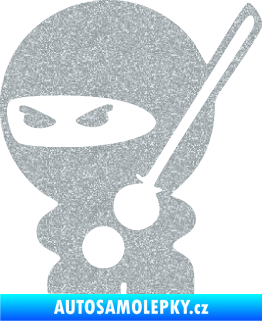 Samolepka Ninja baby 001 levá Ultra Metalic stříbrná metalíza